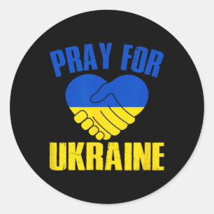 Heart Ukraine Stand With Ukraine  Classic Round Sticker