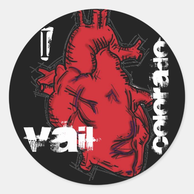 heart Vail Colorado stickers (Front)