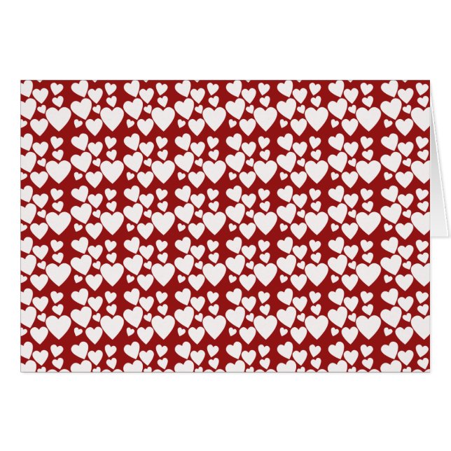 Heart Valentine Note Cards & Greeting Card (Front Horizontal)