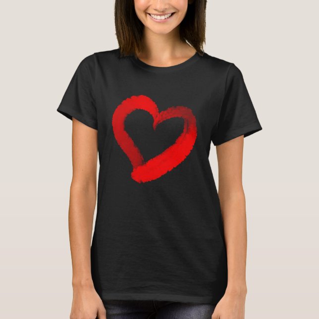 Heart Valentines Day Boys Girls Men Women Matching T-Shirt (Front)