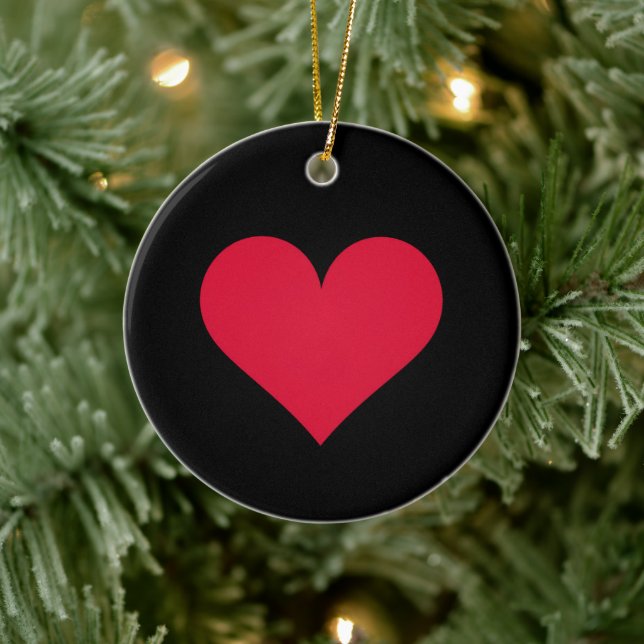Heart Valentines Day Love Heart  Ceramic Tree Decoration (Tree)