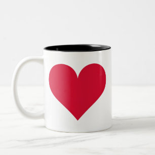 Heart Valentines Day Love Heart  Two-Tone Coffee Mug