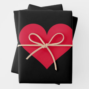 Heart Valentines Day Love Heart Wrapping Paper Sheet