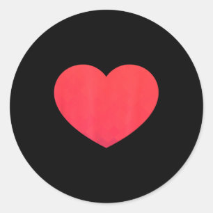 Heart Valentines Day Shirt - Graphic Novelty Love  Classic Round Sticker