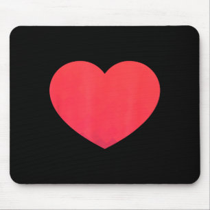 Heart Valentines Day Shirt - Graphic Novelty Love  Mouse Pad