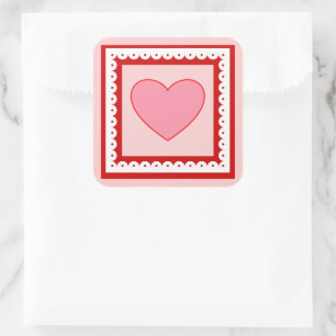 Heart Valentine's Day Stickers