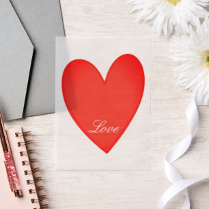Heart  vellum invitations