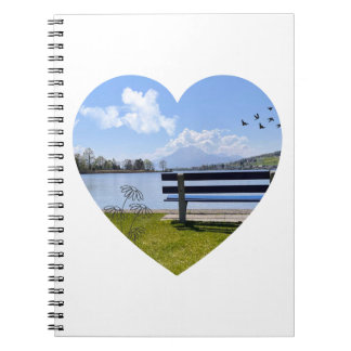 heart view - note pad with natural motif notebook