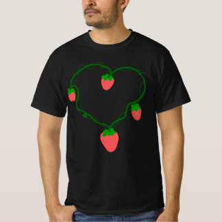 Heart Vine Strawberry – Cute Romantic Fruit T-Shirt