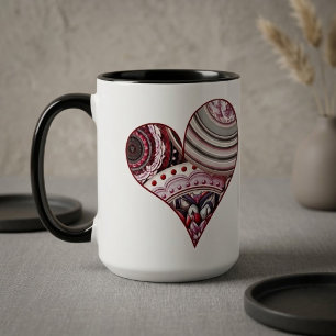 Heart Vintage Mandalas Mug