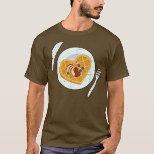 Heart Waffle Cone Baking Breakfast Maker  T-Shirt