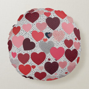 Heart warm  round cushion