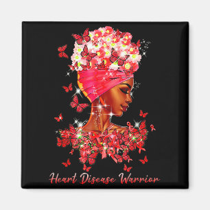 Heart Warrior Butterflies Women Red Heart Disease  Magnet