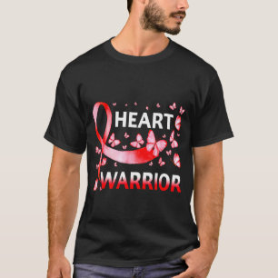 Heart Warrior Butterfly Heart Disease Awareness T-Shirt