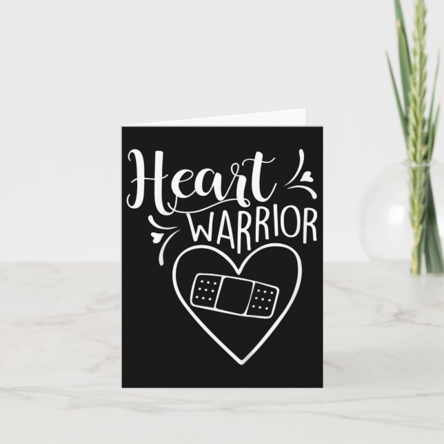 Heart Warrior Chd Awareness Present Congenital Hea Card (Front)
