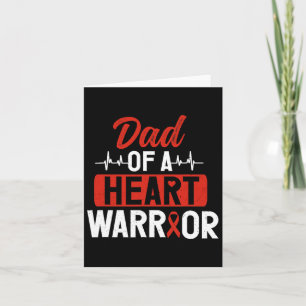 Heart Warrior Dad Chd Congenital Heart Defect Awar Card