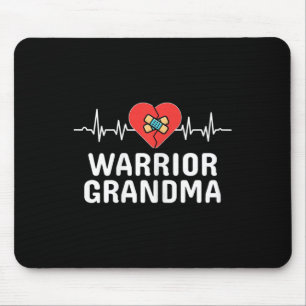 Heart Warrior Grandma Chd Congenital Heart Disease Mouse Pad