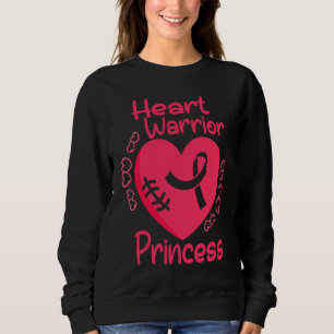 Heart Warrior Princess CHD Heart Disease Awareness Sweatshirt