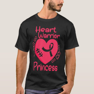 Heart Warrior Princess CHD Heart Disease Awareness T-Shirt