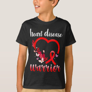 Heart Warrior Red Heart Disease Awareness Women T-Shirt