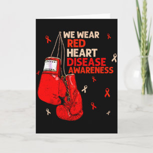 Heart Warrior We Wear Red Heart Disease Awareness Card