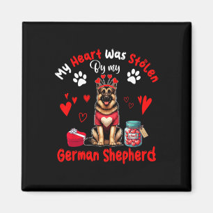 Heart Was Stolen By My German Shepherd Valentine D Magnet