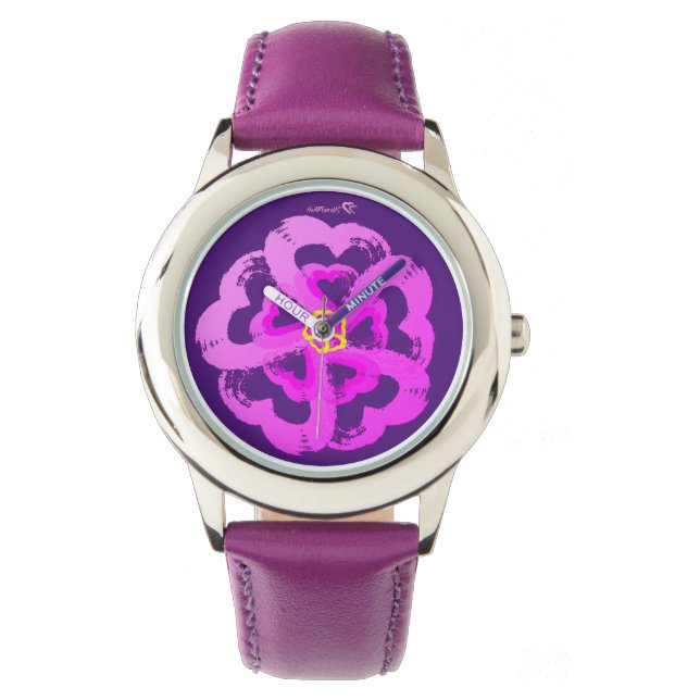 Heart Watch Purple Blossom (Front)