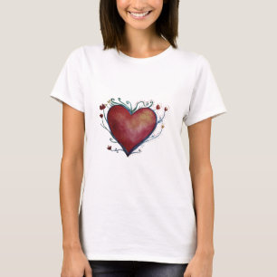 Heart Watercolor Art Women's  T-Shirt