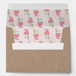 Heart Watercolor Cactus Kraft Envelope