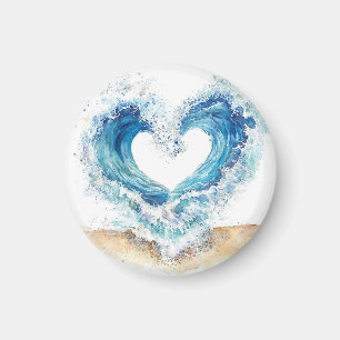 Heart Wave Stickers   Ocean Love Sticker Sheet  Magnet