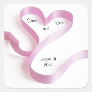 Heart Wedding Envelope Seal Stickers Template