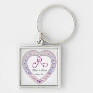 Heart Wedding Keepsake Key Ring