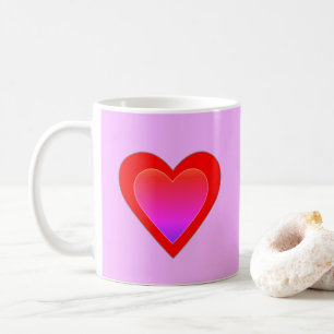 Heart Wedding Red Pink Purple Valentines Day Coffee Mug