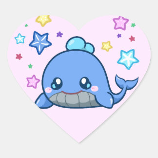 Heart Whale sticker