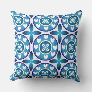 Heart Wheels Design Throw Pillow