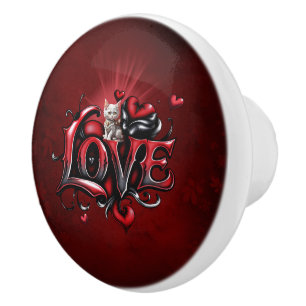 Heart Whispers: The Magic of Love Ceramic Knob