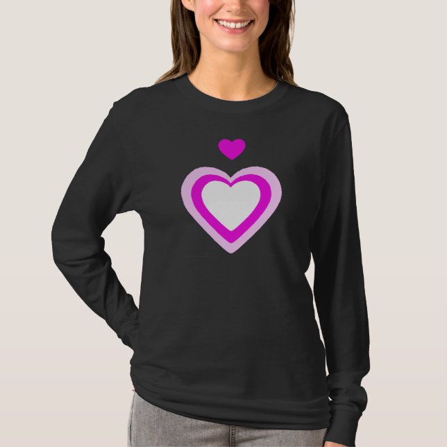 HEART, white pink T-Shirt (Front)