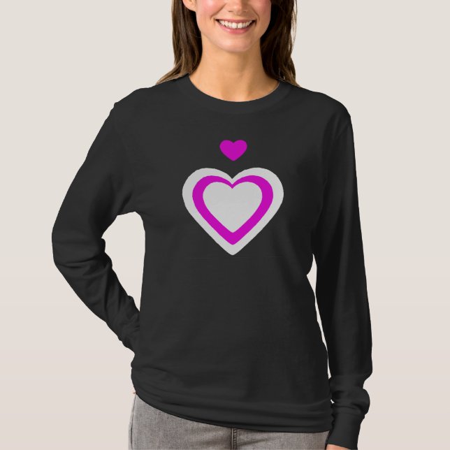 HEART, white pink T-Shirt (Front)