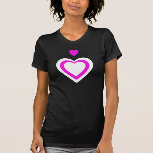 HEART, white pink T-Shirt
