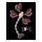 Heart-winged Dragonfly "Love" silver pretty design
