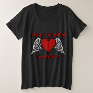Heart/Wings...Brain Aneurysm Plus Size T-Shirt