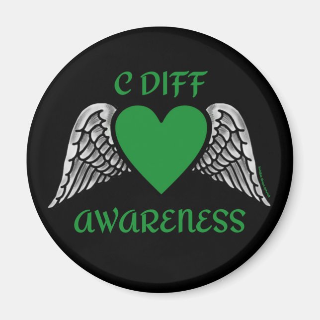 Heart/Wings...C Diff Magnet (Front)