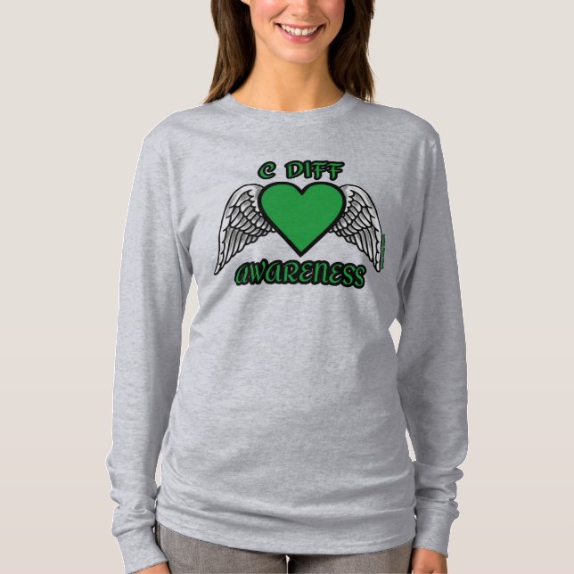 Heart/Wings...C Diff T-Shirt (Front)