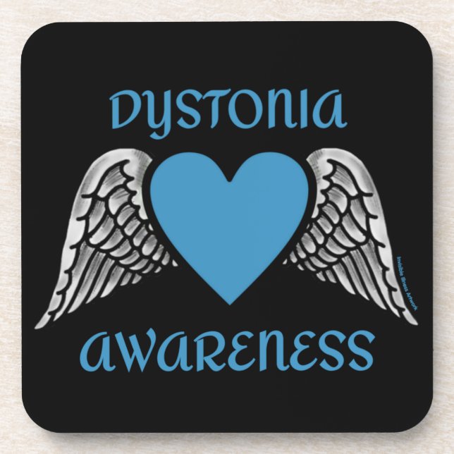 Heart/Wings...Dystonia Beverage Coaster (Front)