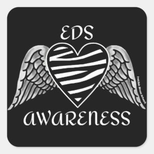 Heart/Wings...EDS Square Sticker