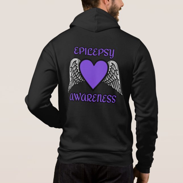 Heart/Wings...Epilepsy Hoodie (Back)