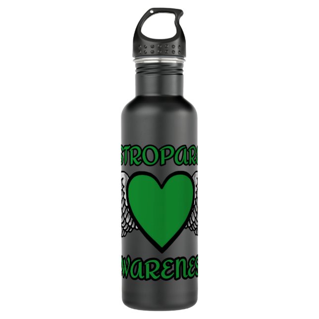 Heart/Wings...Gastroparesis 710 Ml Water Bottle (Front)