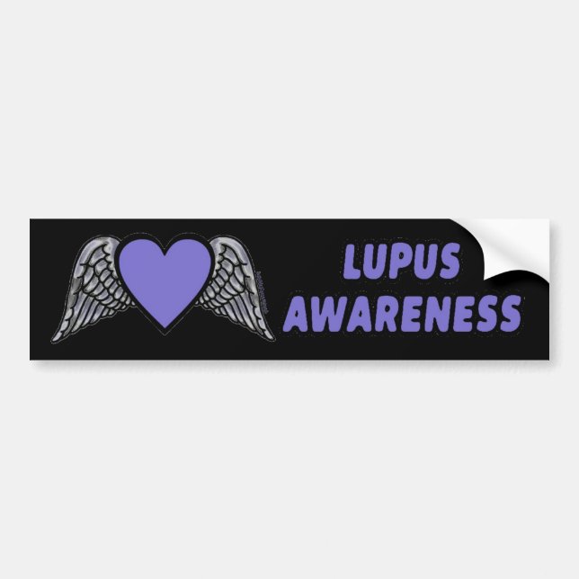Heart/Wings...Lupus Bumper Sticker (Front)