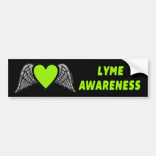 Heart/Wings...Lyme Bumper Sticker