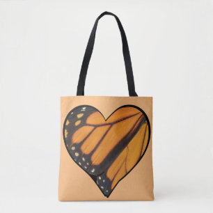 Heart Wings Monarch Butterfly Tote Bag